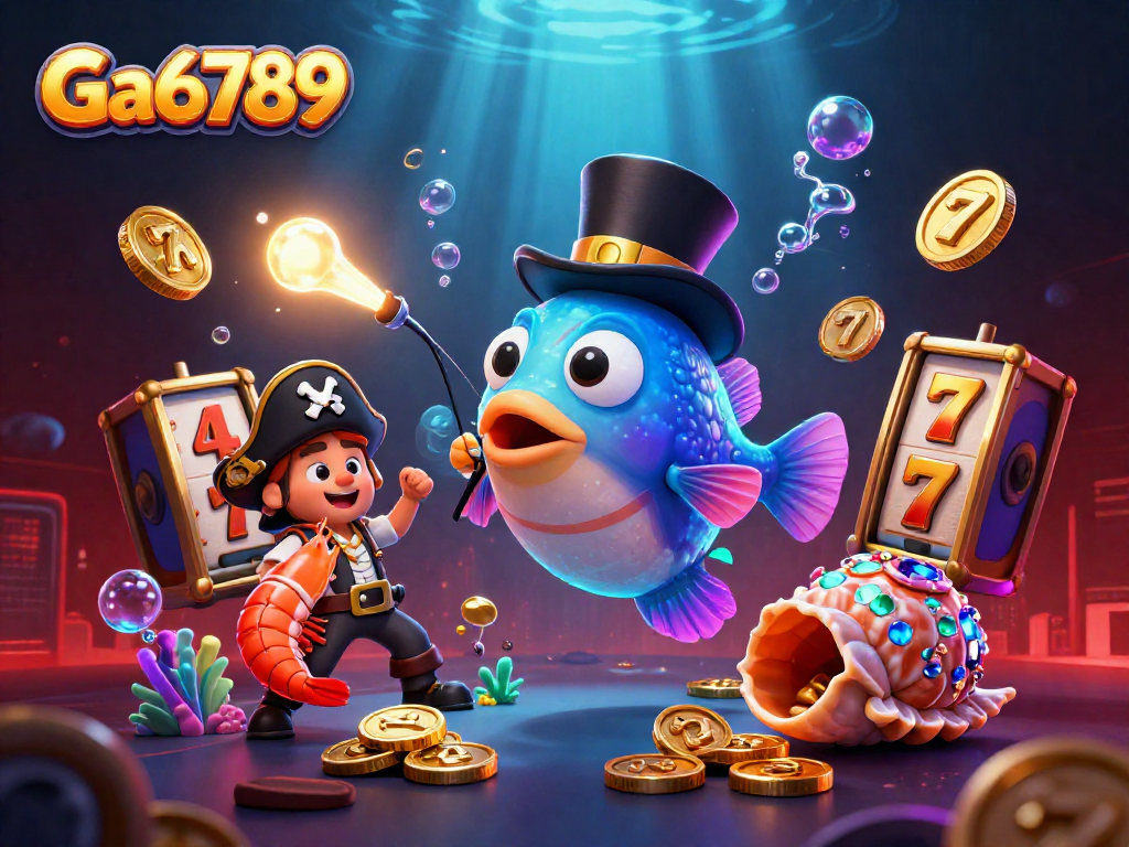 Experience winning moments at Ga6789 with vibrant characters and lively slot reels in an engaging casino scene.