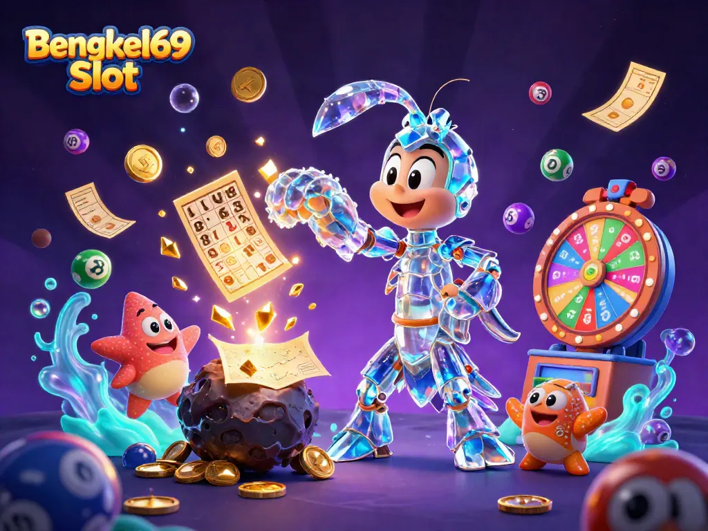Experience the excitement of Bengkel69 Slot with vibrant imagery of a galactic samurai and dynamic game elements.