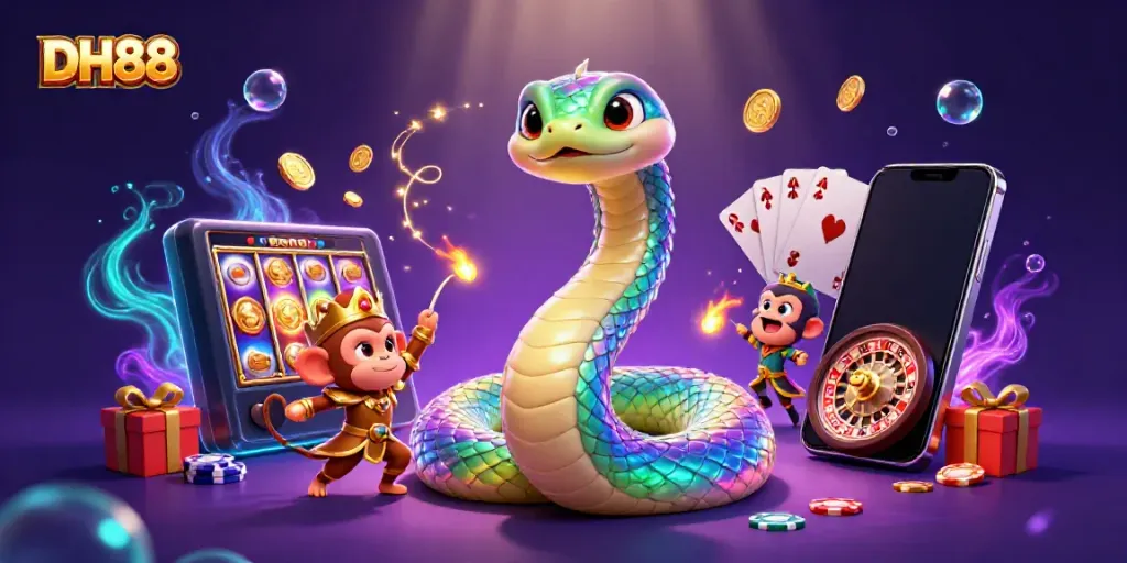 Experience thrilling gameplay with DH88 featuring vibrant characters and dynamic casino elements.