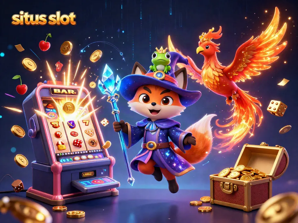 Spin the situs slot with exciting visuals of a jackpot explosion and magical characters.