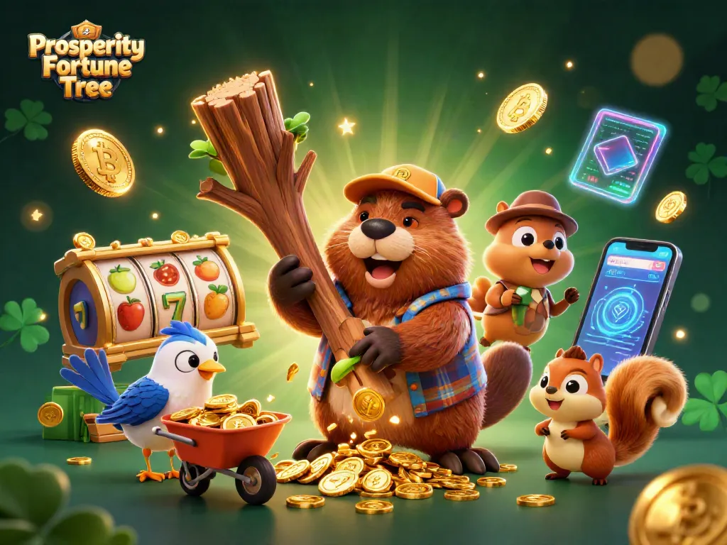 Engage with the Prosperity Fortune Tree slot game, featuring lively characters and golden coins.