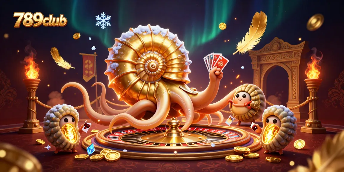 Experience thrilling gameplay at 789club with a vibrant 3D casino illustration showcasing dynamic gambling elements.