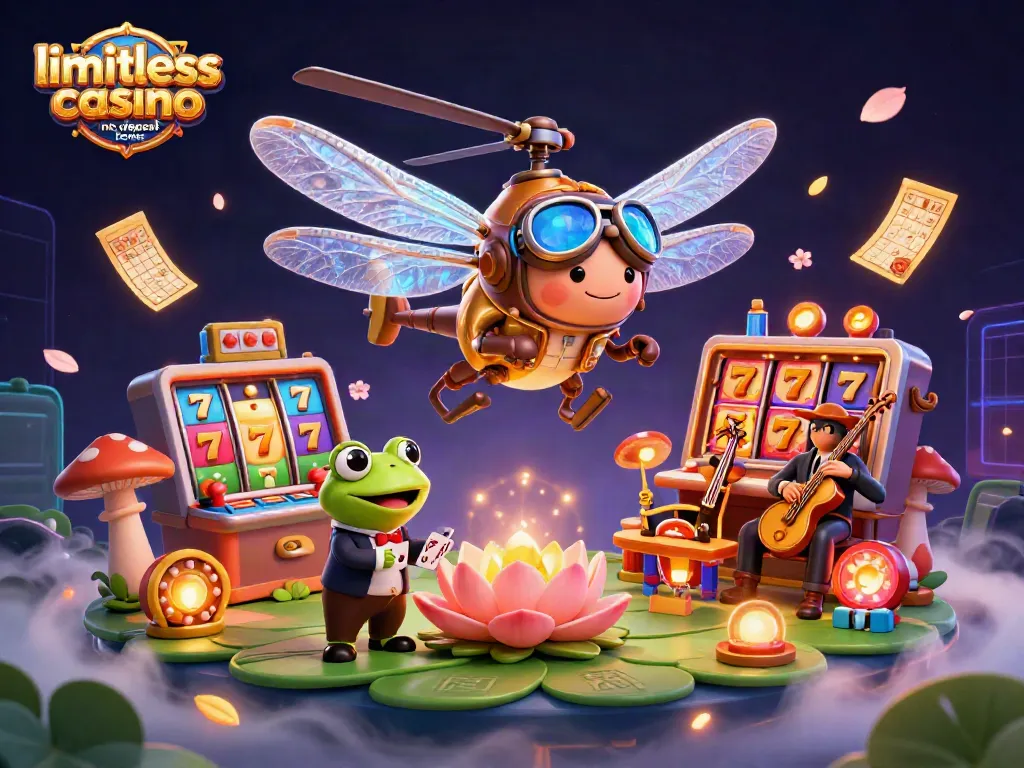 Experience the excitement of limitless casino no deposit bonus with vibrant gaming elements and unique characters in action.