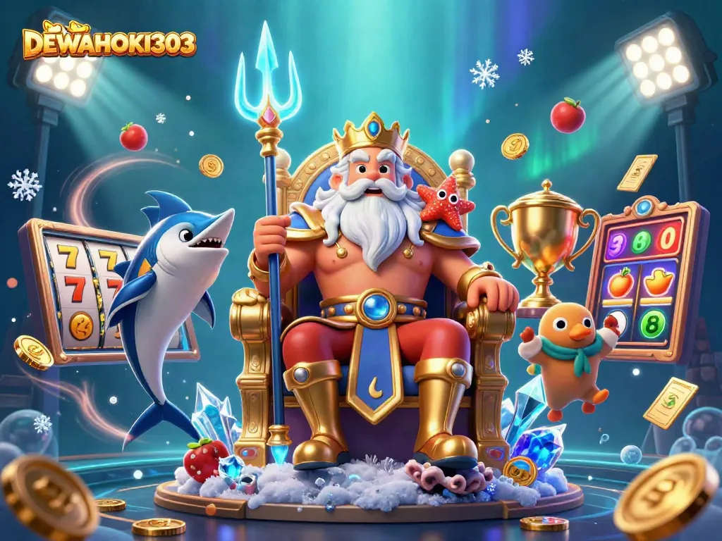 Dapatkan sensasi slot online dengan DEWAHOKI303, menampilkan simbol jackpot yang berkilauan dan elemen permainan yang menarik.