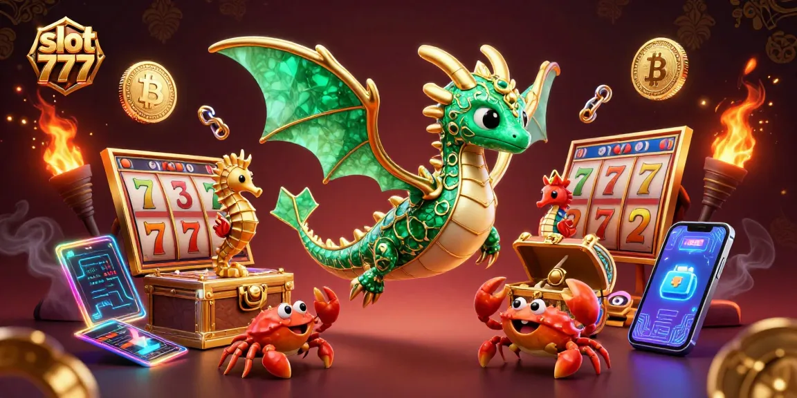 Spin the vibrant slot 777 with dazzling treasures and unique characters in a 3D casino scene.