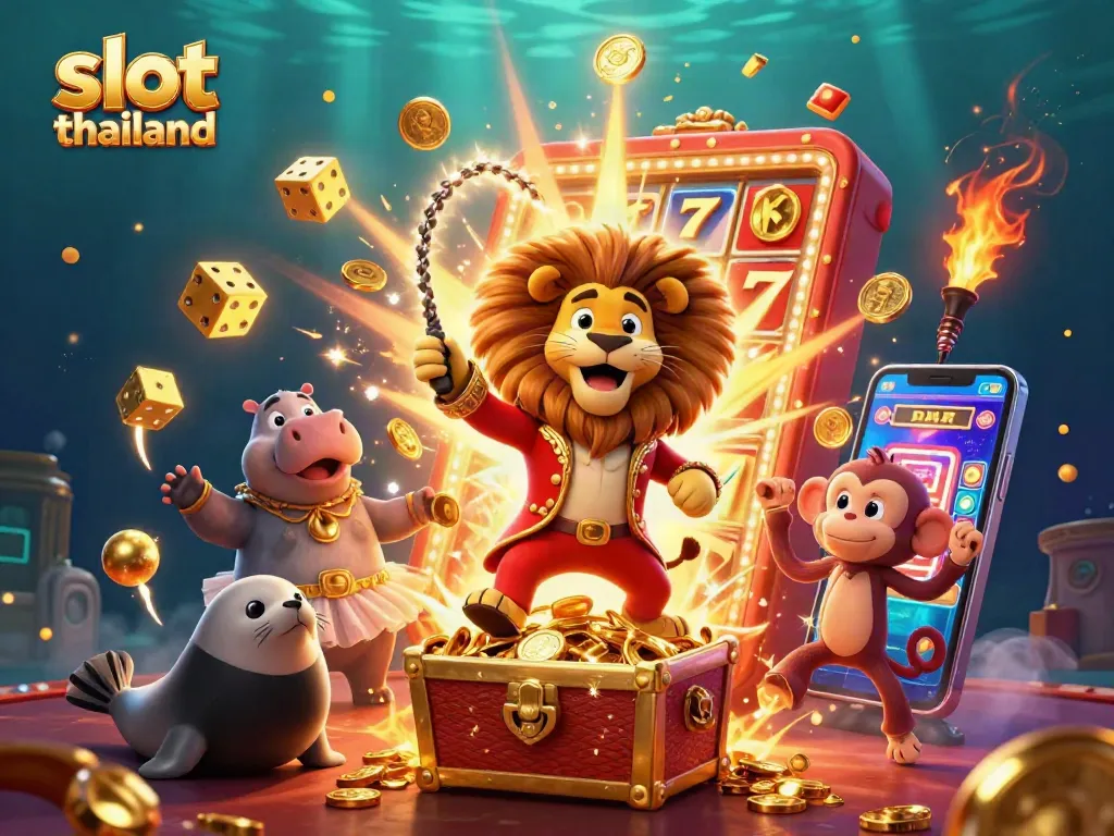 Spin the reels of slot thailand featuring rich 3D characters and vibrant casino elements.