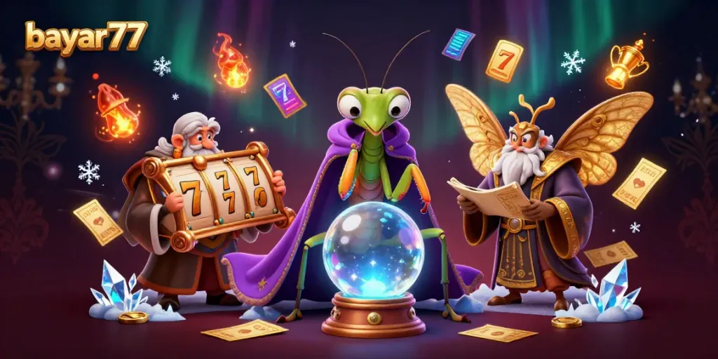 Experience seamless gaming with bayar77 in a vibrant casino-themed 3D illustration.