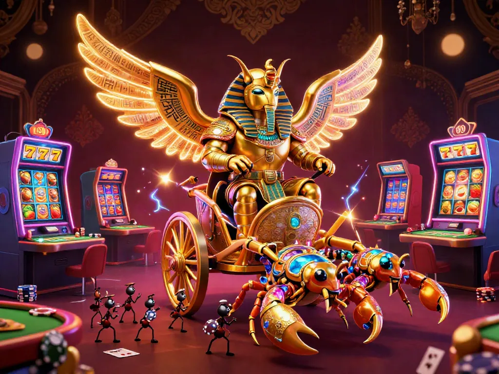 Experience thrilling gambling adventures with หนังใหม่ชนโรง featuring colorful casino elements in a lively digital scene.