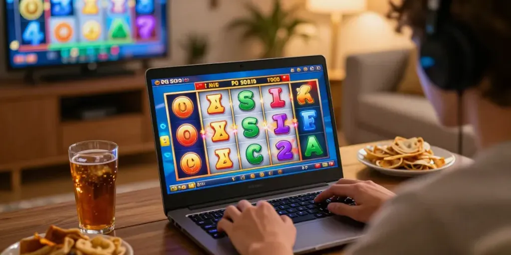Exciting gaming moment at Slot MAHJONGJP88 with colorful PG SOFT slot reels.