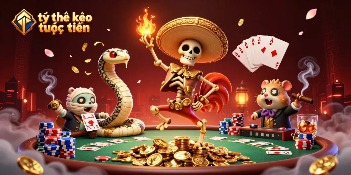 Experience tỷ lệ kèo trực tuyến with a vibrant casino scene featuring unique characters and engaging game elements.