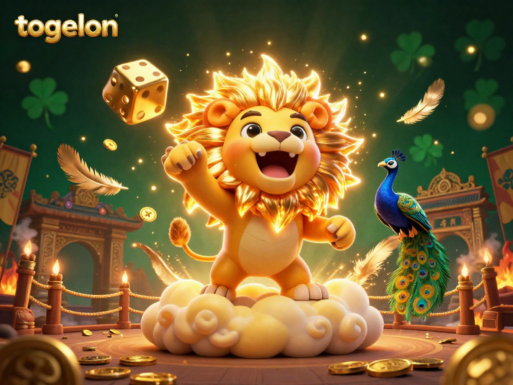 Experience thrilling gameplay and latest results with togelon in a vibrant, action-packed casino illustration.