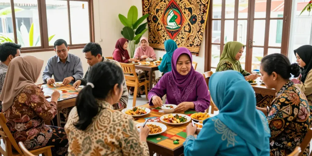 A festive Nyonya 4D celebration with traditional dishes and community interaction