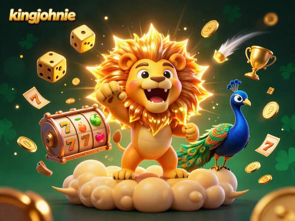 Experience the thrilling world of kingjohnnie casino with vibrant slot games and dynamic golden elements.
