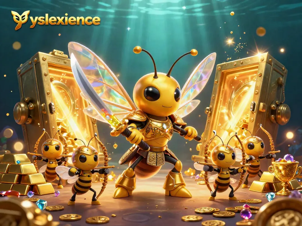 Engage in slot adventures with yslexperience featuring a golden hornet samurai and treasure.