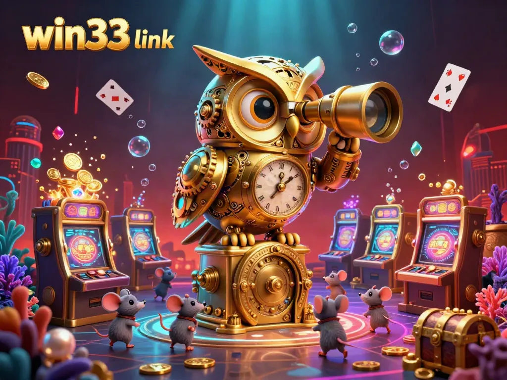 Engage with the thrilling atmosphere of win33 link as whimsical characters frolic amidst gold coins and glowing treasures in a stunning digital casino.