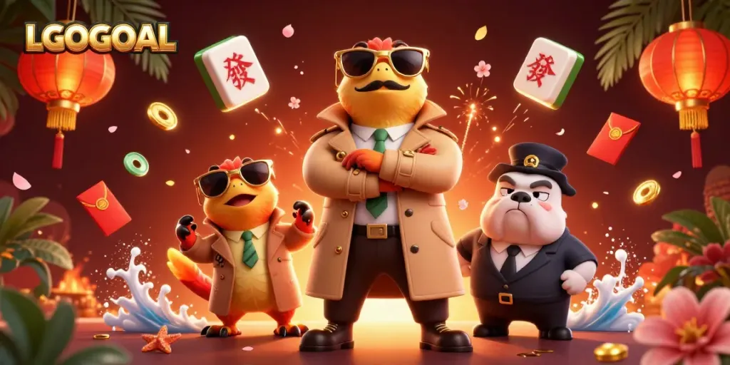 Watch LGOGOAL raptors enter a VIP casino lounge, surrounded by festive casino elements.