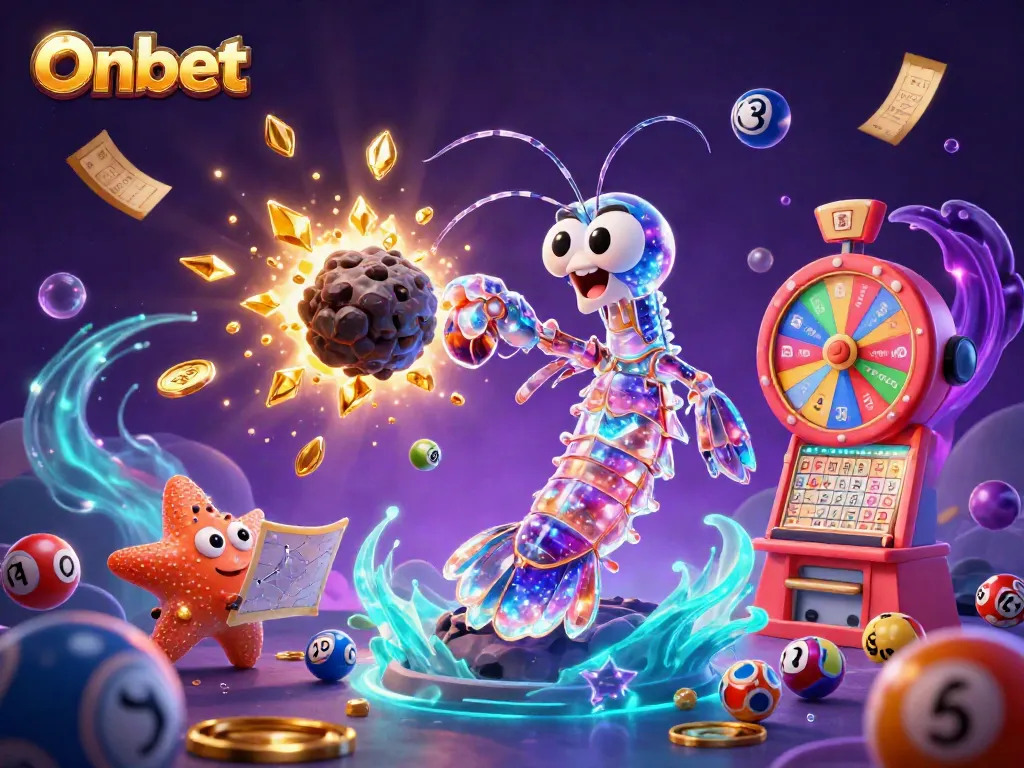 Unleash winning fun with Onbet's galactic gaming theme showcasing dynamic lottery elements.